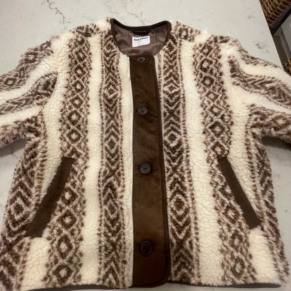 Colorado Sherpa jacket! Cream and chocolate ! This jacket is gorgeous ! L - Picture 4 of 8